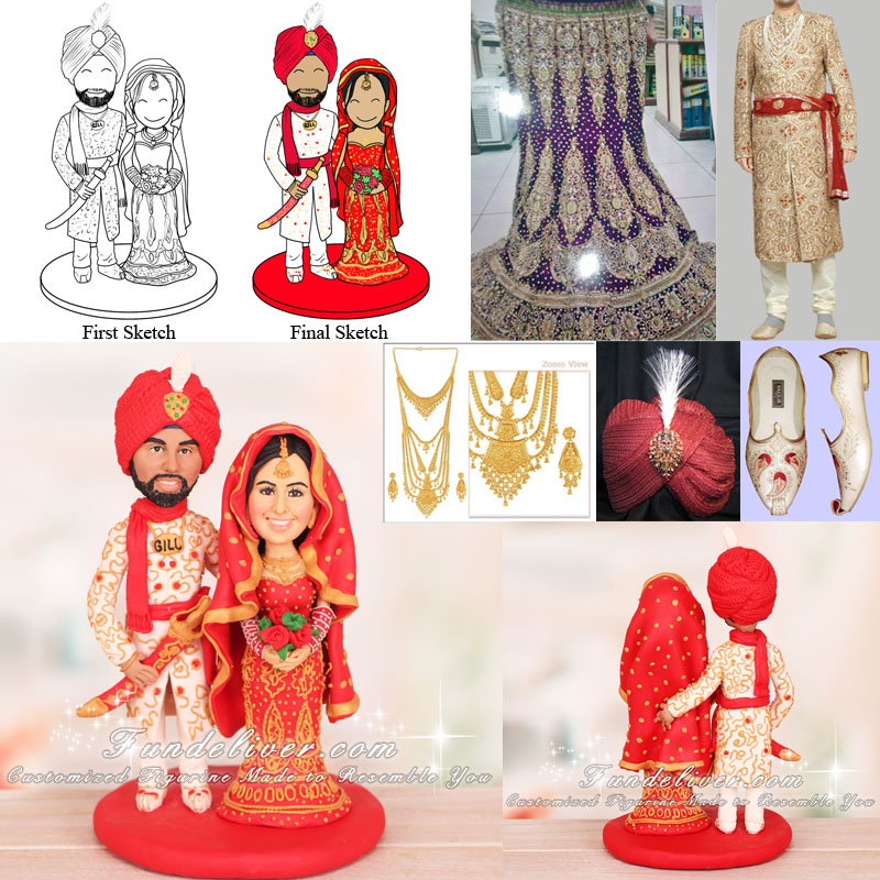Hindu Indian Theme Wedding Cake Toppers